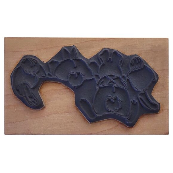 Art Impressions Rubber Stamp "U-1748 Back" 1999 Bunny Design For Crafts & Scrapb - Picture 2 of 4